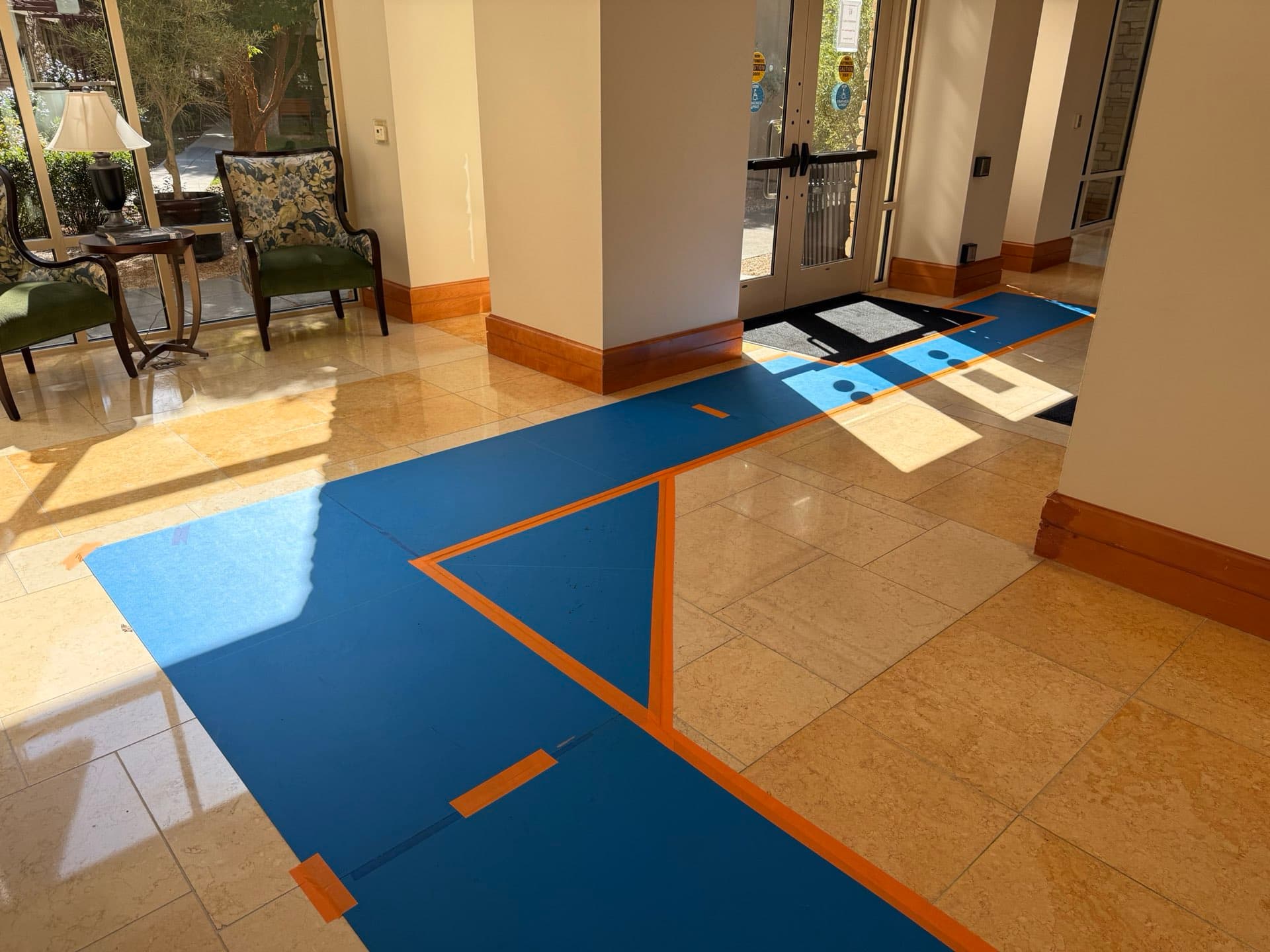 Professional floor and surface protection during a move
