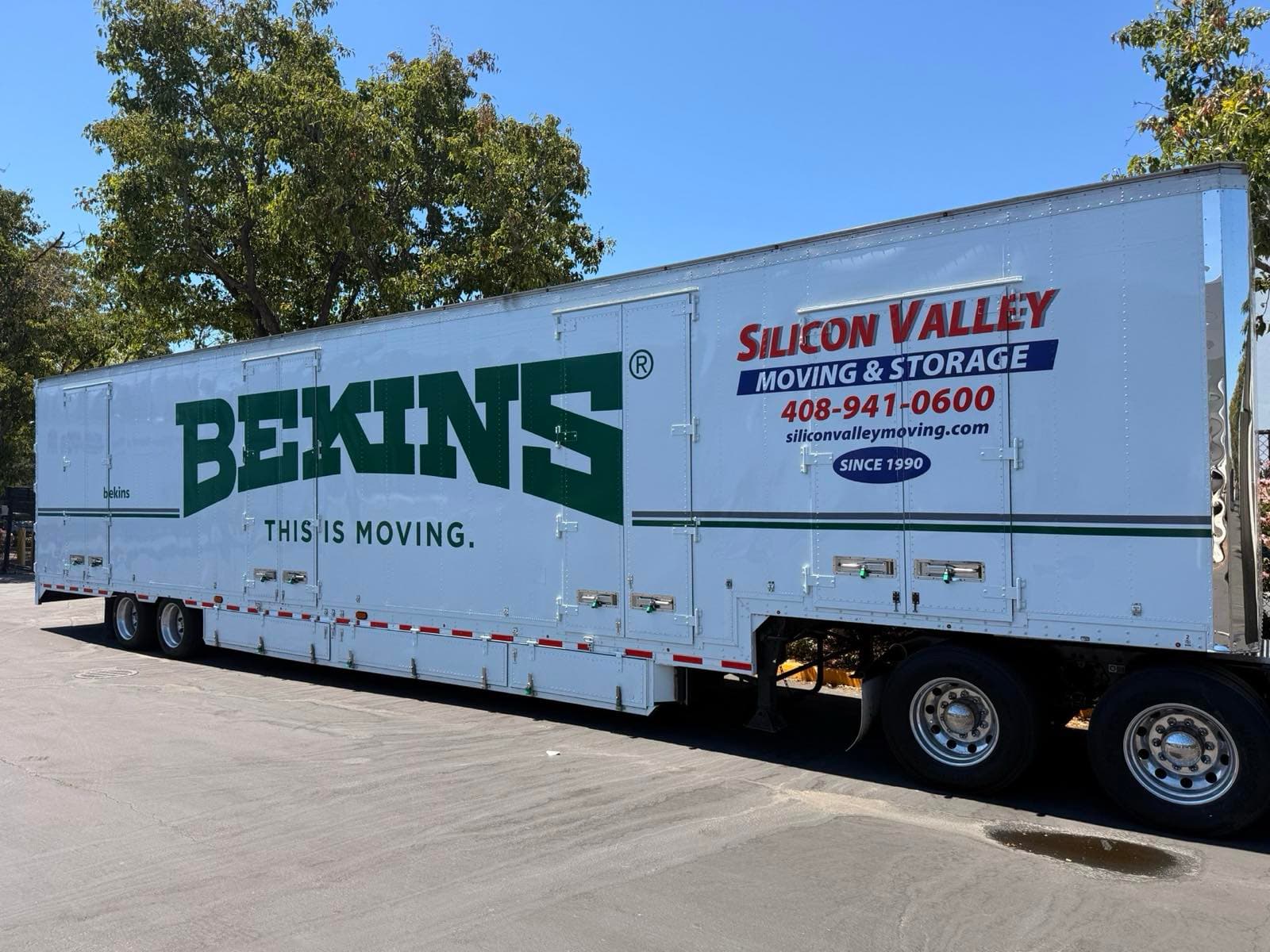 SVM truck on a California residential street